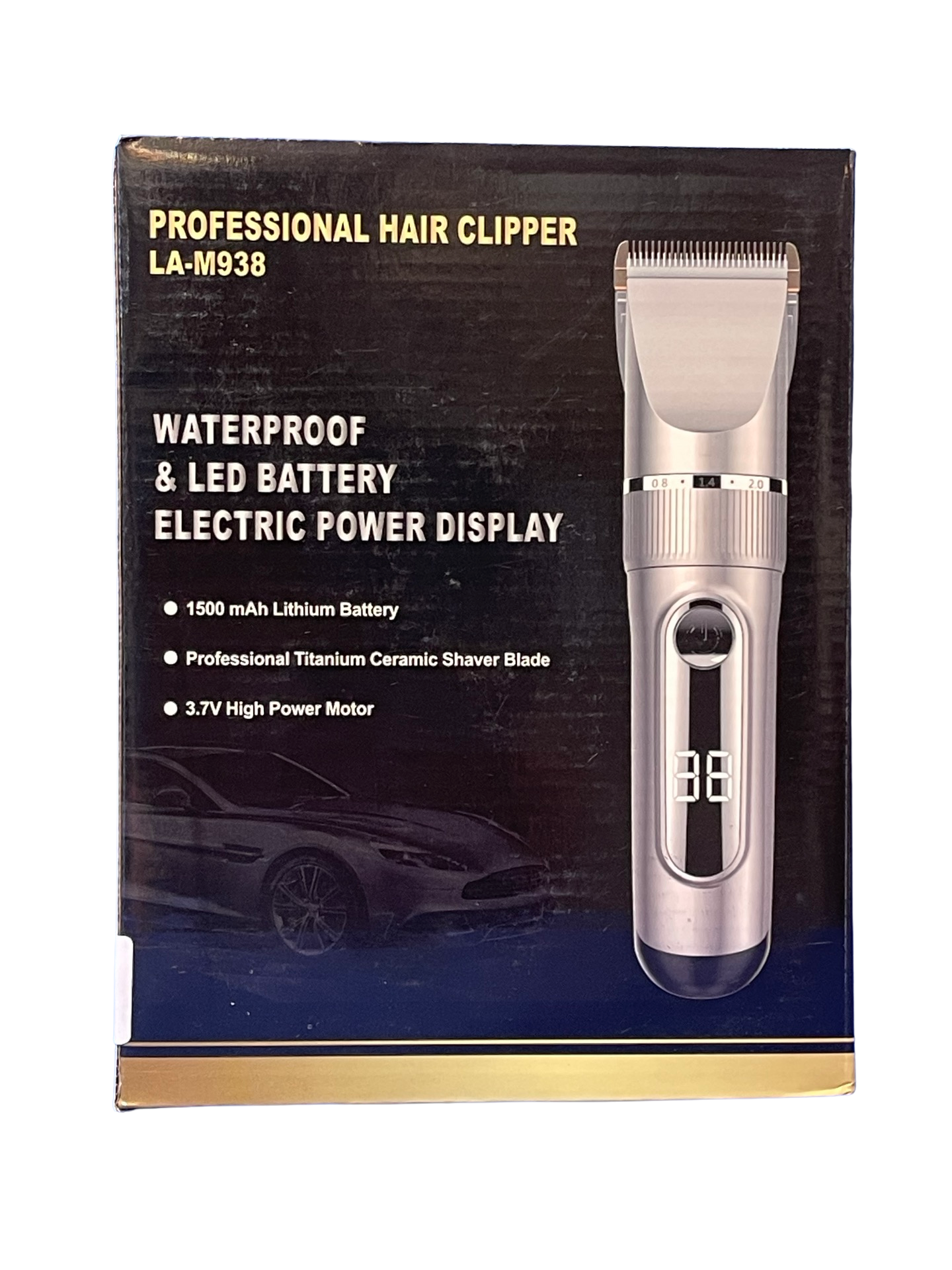 Professional Lithium Rechargable Waterproof Hair Clipper LA-M938