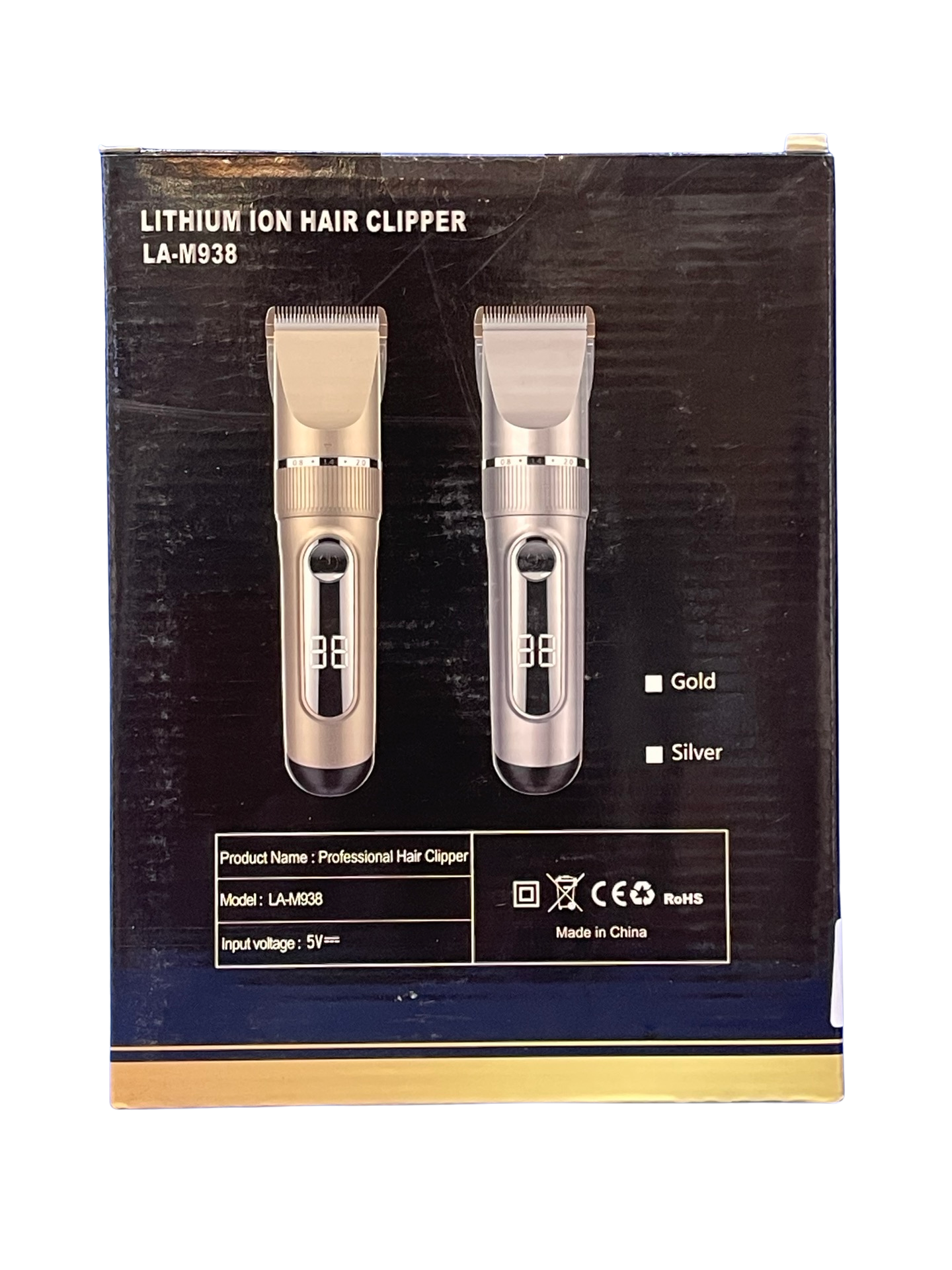 Professional Lithium Rechargable Waterproof Hair Clipper LA-M938