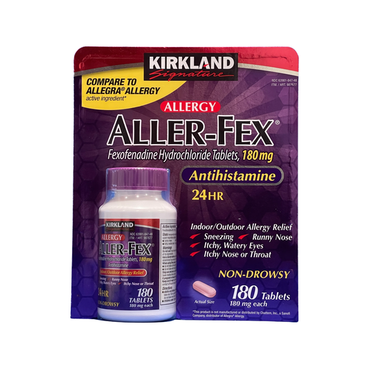 Kirkland Signature Aller-Fex Antihistamine 180 mg. 180 Tablets