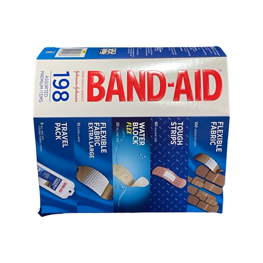 Band-Aid Adhesive Bandages, Assorted, 198-count