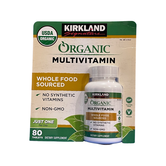 Kirkland Signature USDA Organic MULTIVITAMIN, 80 Coated Tablets