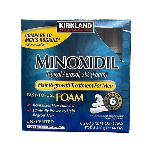 Kirkland Hair Regrowth Treatment 5% Minoxidil Foam for Men - 6 Months Supply