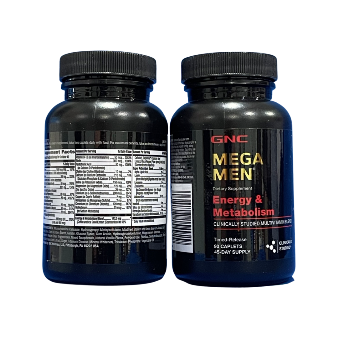 GNC MEGA MEN Energy & Metabolism Multivitamins - 180 ct